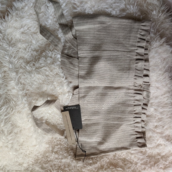 NWT Reformation Mackenzie Linen Beige Crop Top 12 - Picture 3 of 6